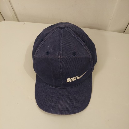 Vintage 90's Nike Blue Denim Hat Genuine One Size Fits Most