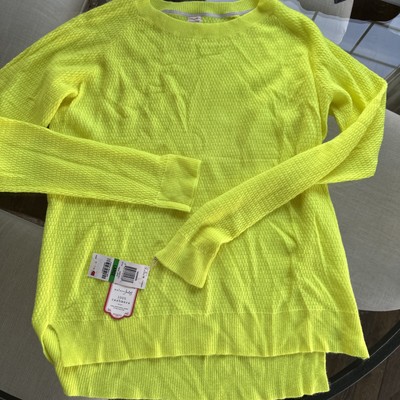 Maison Jules Cashmere Sweater, Color Fresh Limon, Large, New With Tags 