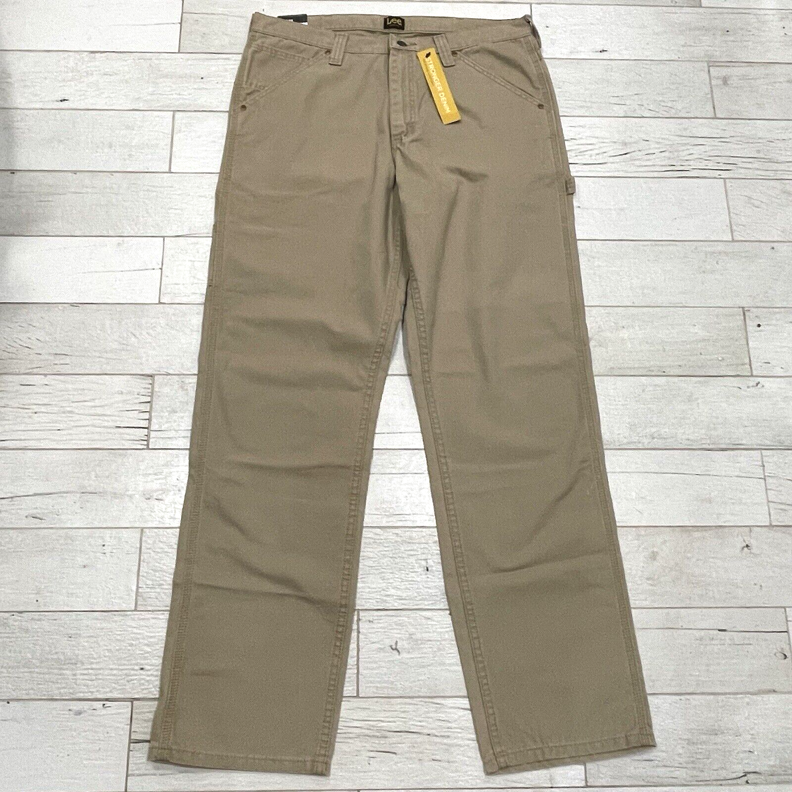 Lee Carpenter Pants Men's Size 36x35* Khaki Loose Fit