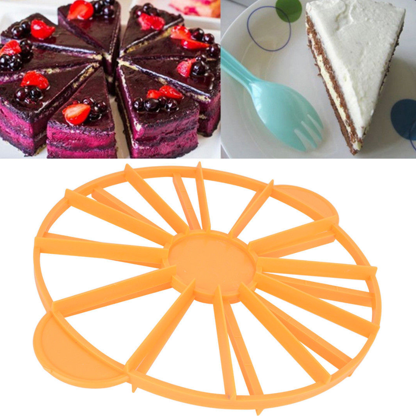 Pie Cake Cutter Press Marker Bread Divider Piece Portion Slicer Hand 10 12 Slice