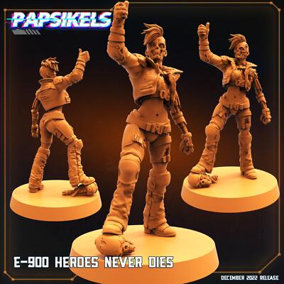 3D Printed Papsikels Cyberpunk Sci-Fi E-900 Set - 28mm 32mm