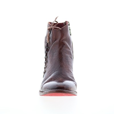 Pre-owned Bed Stu Aldina F328016 Womens Brown Leather Zipper Casual Dress Boots
