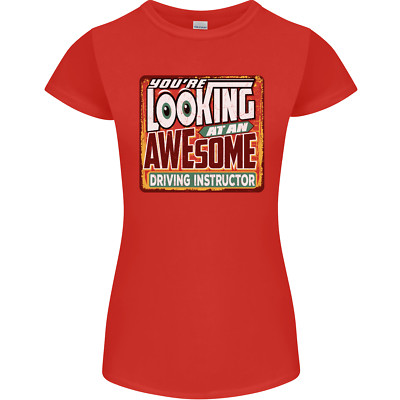 Looking at an Awesome Driving Instructor Womens Petite Cut T-Shirt