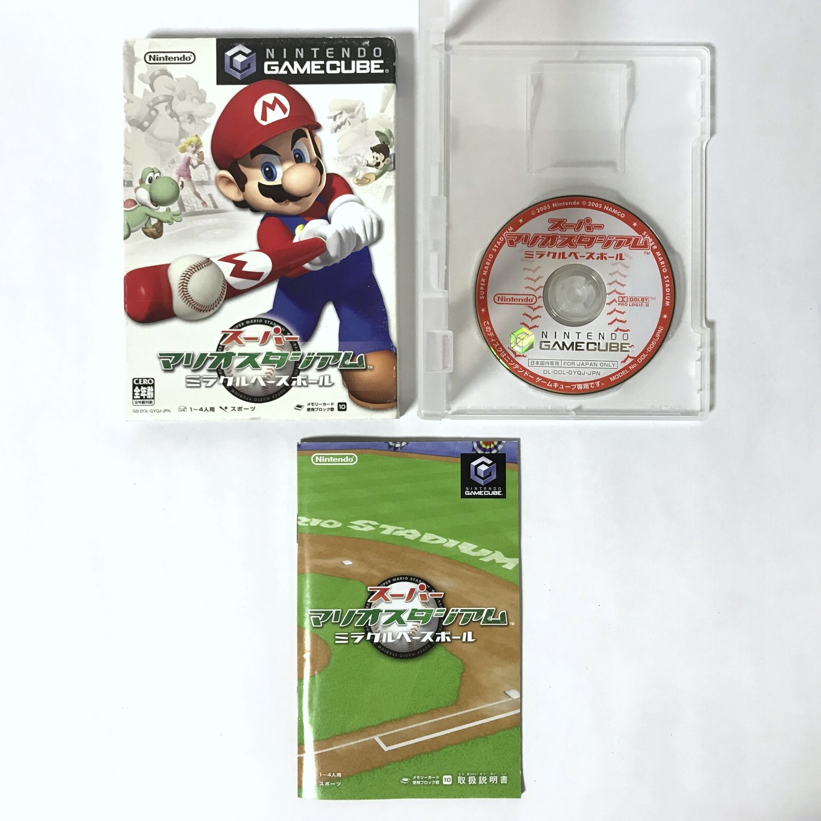 Super Mario Stadium Baseball Superstar Nintendo GameCube GC