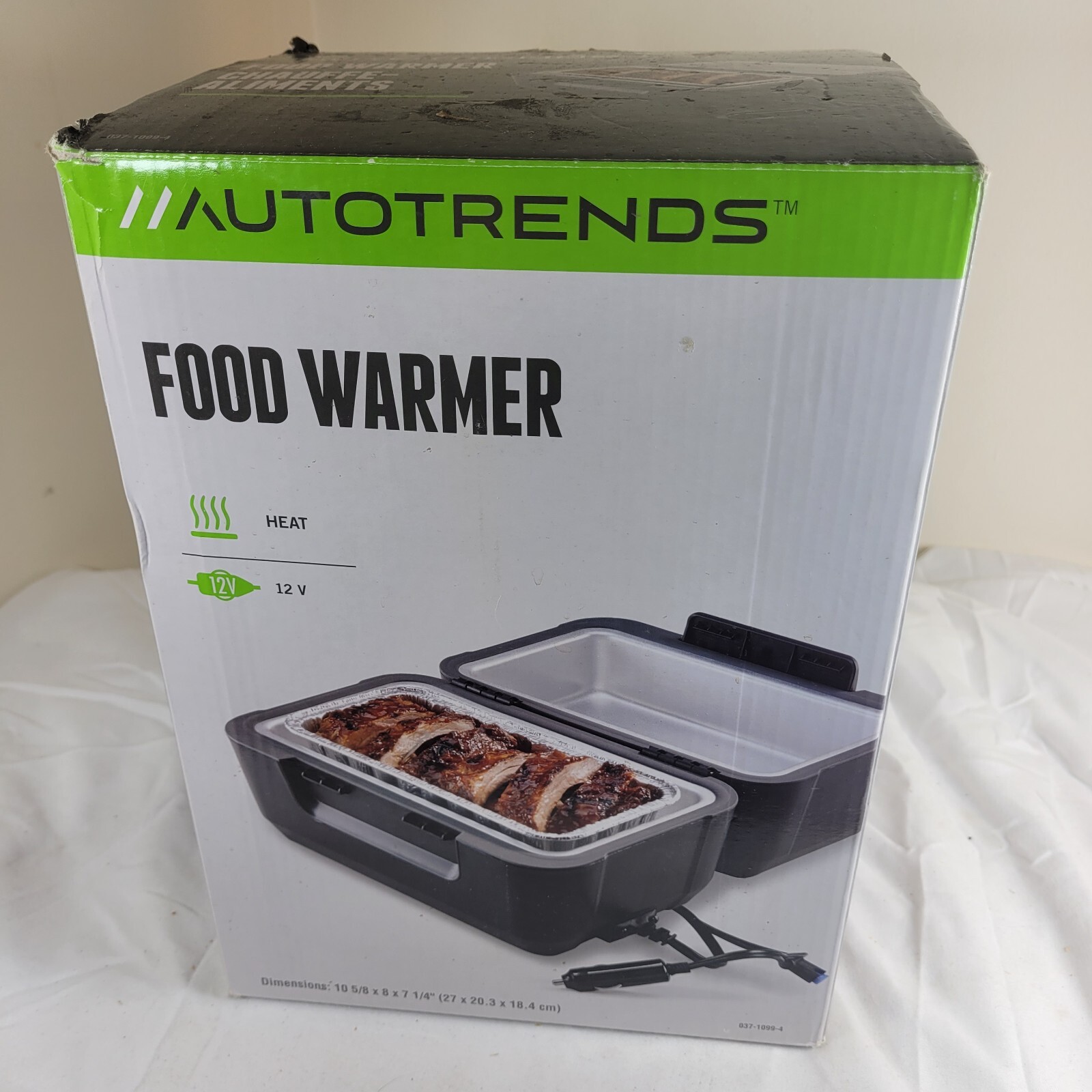 AutoTrends 12V Car Food Warmer 3-Ltr #037-1099-4 open box