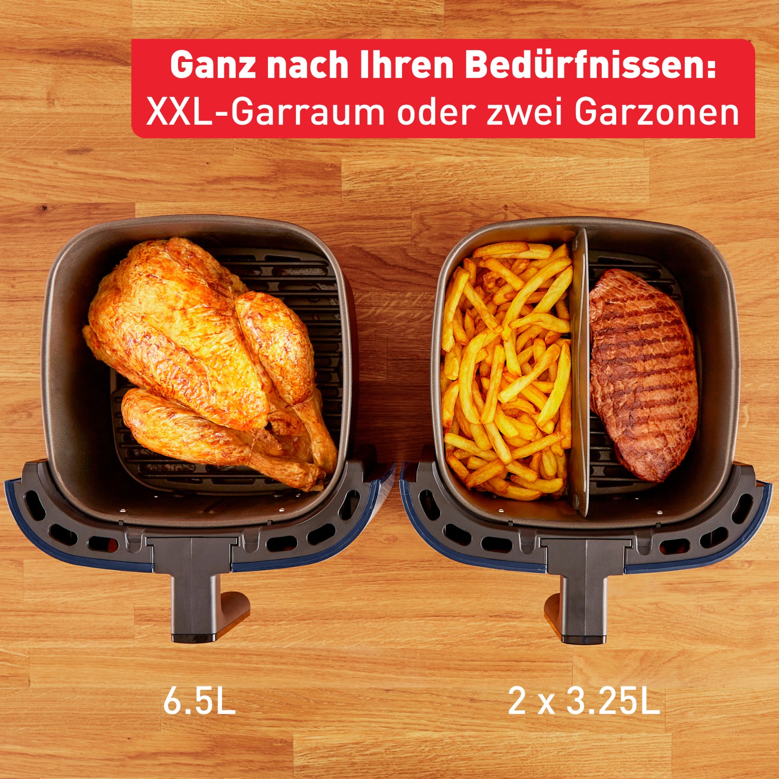 TEFAL Heißluftfritteuse Air Fryer XXL 6,5 L Fritteuse Easy Fry & Grill 1830 Watt - Bild 4 von 9