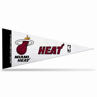 Miami Heat Mini Pennants, 4'' x 9'' - Licensed by Rico - Made In USA
