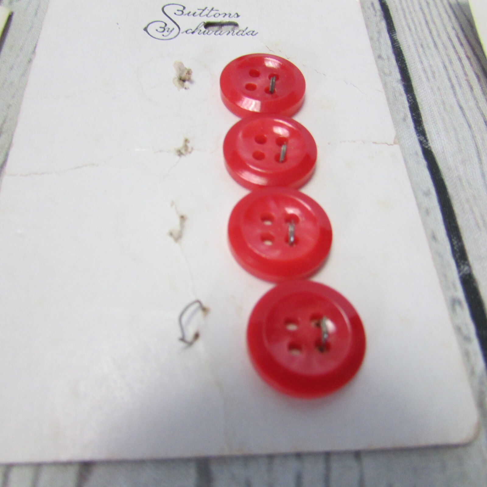 Vintage Buttons Mixed Lot of 38 Round La Petite Red Schwanda Butterscotch