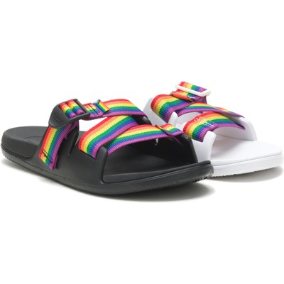 Женские сандалии Chaco Chillos Slide Progress Pride 5 M из полиэстера