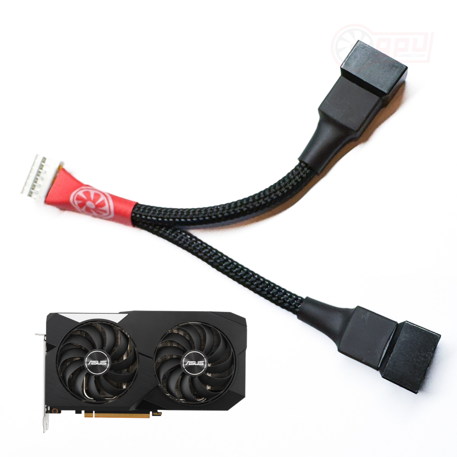 Asus RX 6600 6600XT 6700XT 5-Pin Fan Adapter Deshroud GPU Asus RX 6600 6600XT 6700XT 5-Pin Fan Adapter Deshroud GPU