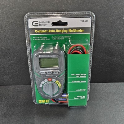 Commercial Electric Pocket Size Auto Ranging Multimeter