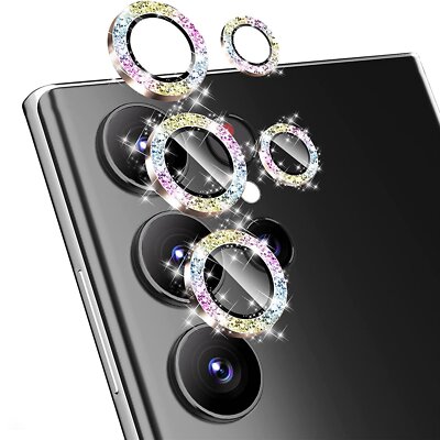 For Samsung Galaxy S24 Ultra S23 Ultra S23+ Camera Lens Protector Glitter Cover