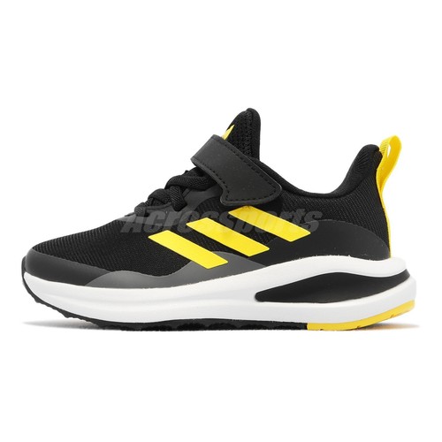 

Adidas FortaRun EL K Black Yellow White Strap Kids Preschool Running Shoe GZ1821, Черный, Fortarun El K