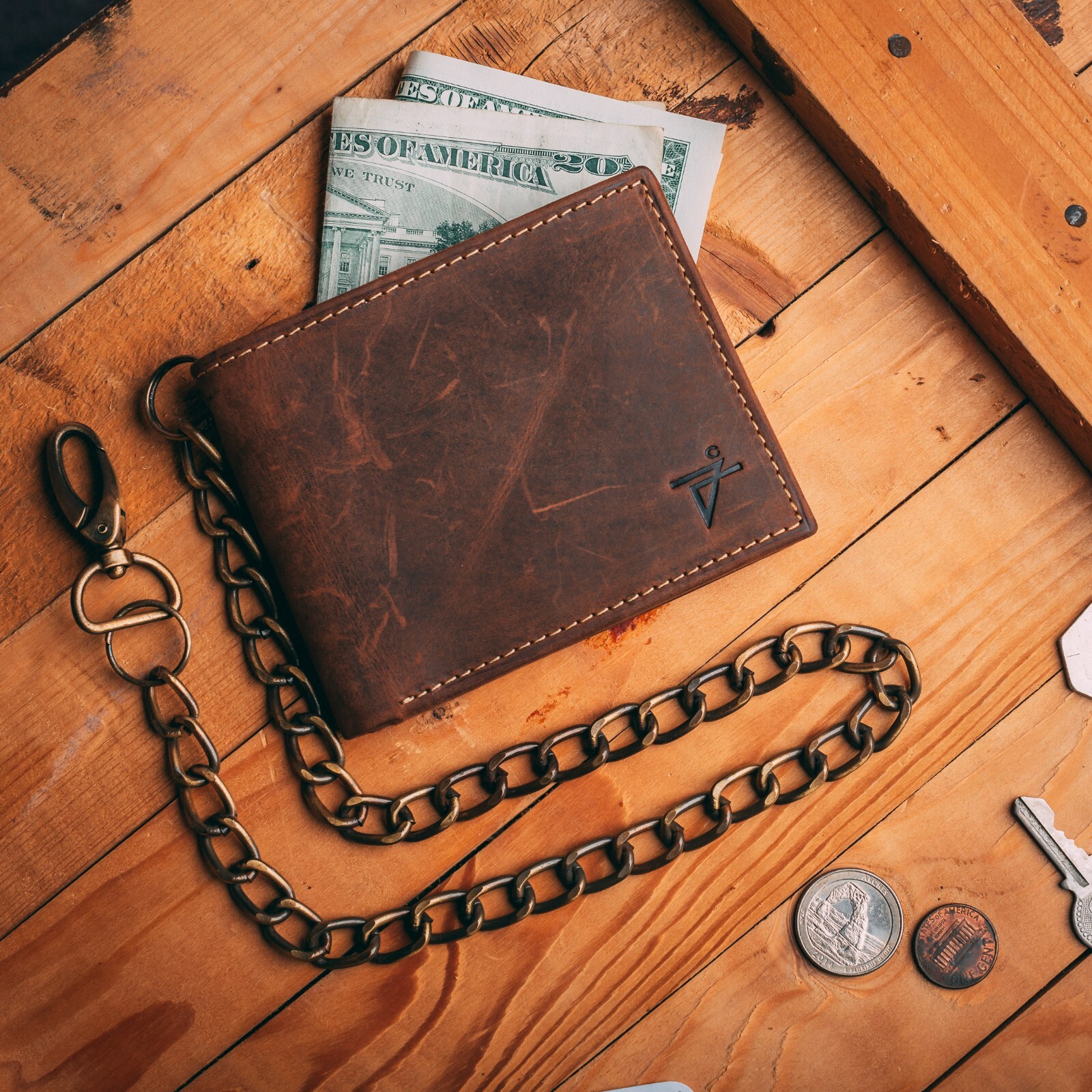 RFID Leather Slim Wallet Bifold Chain Wallet for men Biker RFID Leather Slim Wallet Bifold Chain Wallet for men Biker