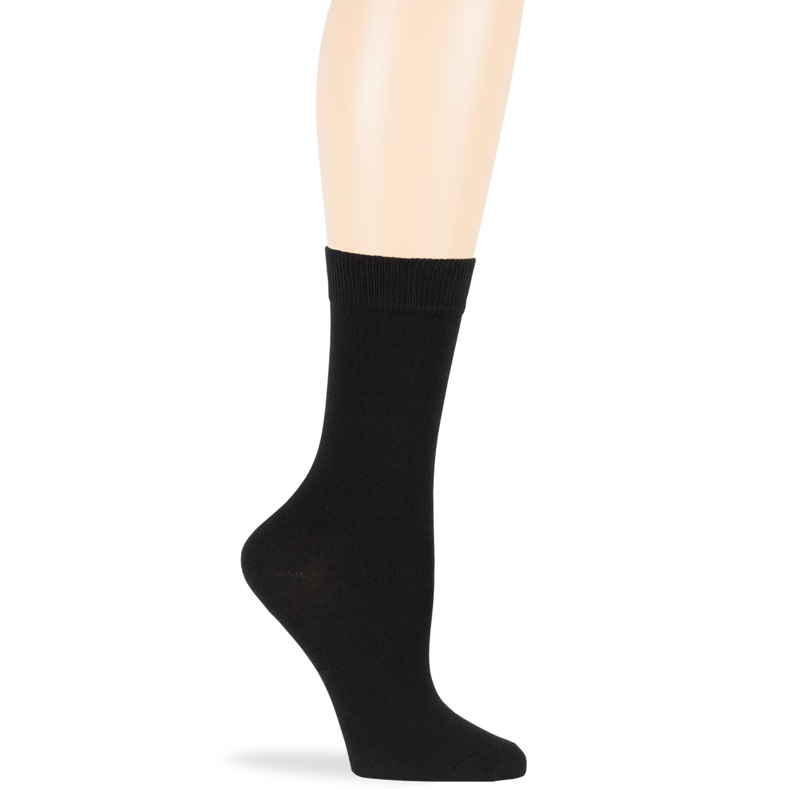 Women's Cotton 4 Pack Solid Dress Calf Casual Soft Crew Socks Large 10-12  Black - Picture 6 of 9