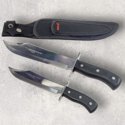 W Stainless Steel Blades + Black Sheath Case