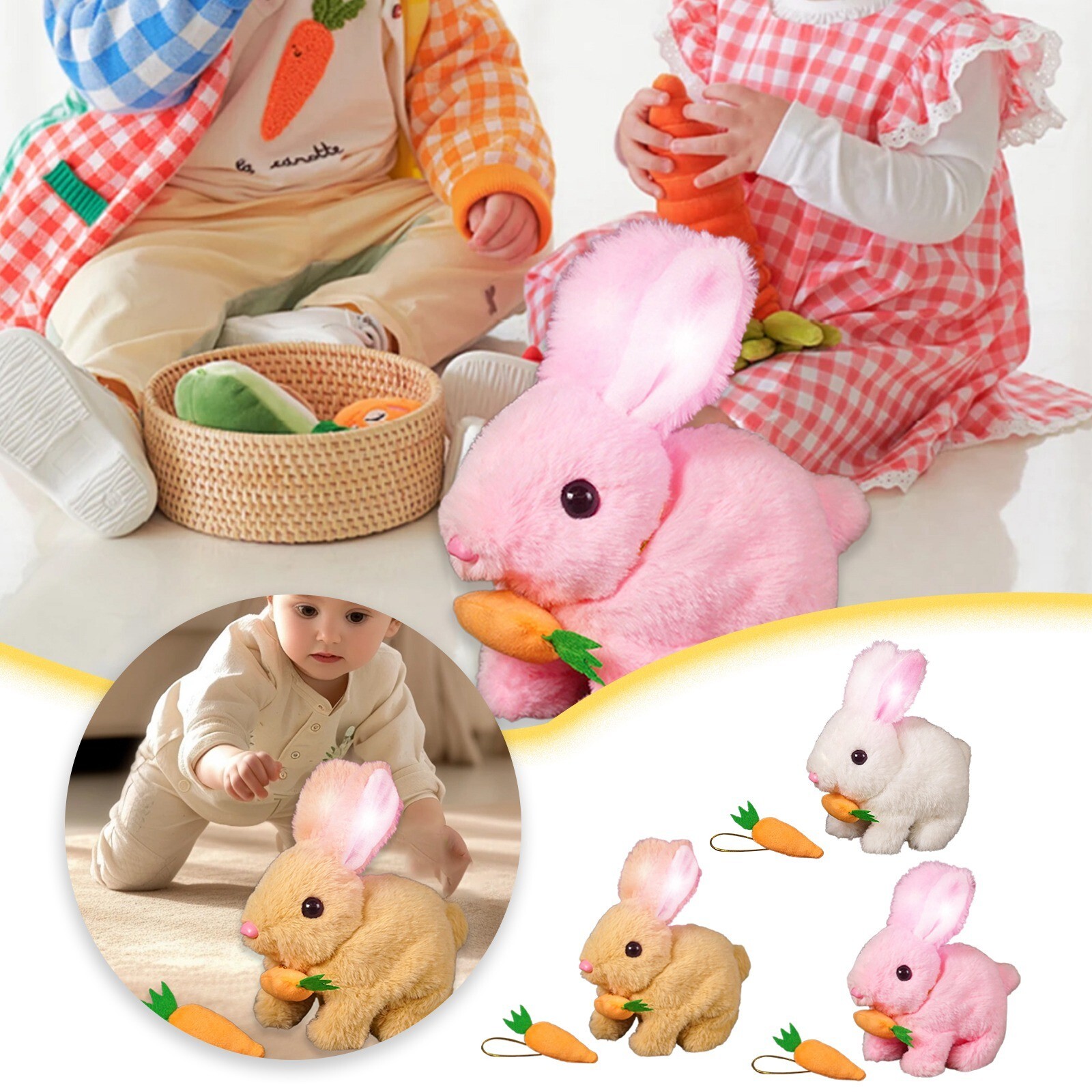 Bunby, My Realistic Bunny Toy, Plush Interactive Bunny Robot for