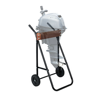 buitenboordmotor trolley - steekwagen - hout & metaal - tot 100 kg - zwart