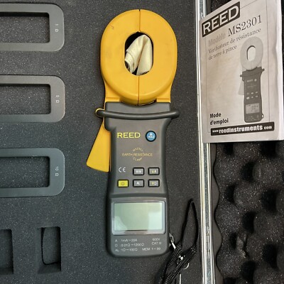 Reed Instruments Ms2301 Clamp-On Ground Resistance Tester Hard Carrying Case