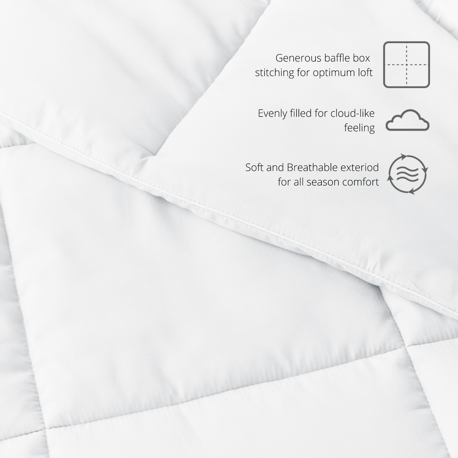 Kaycie Gray Hotel Collection Luxury Hypoallergenic Comforter