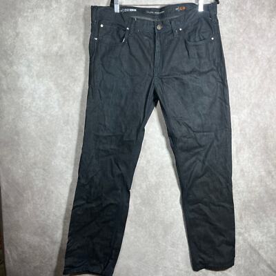 Marc Anthony Jeans Mens 38X32 Black Denim Straight Leg Slim Fit Casual 