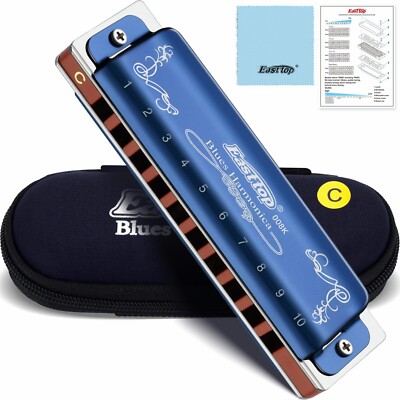 EASTTOP T008K 10Hole Harmonica Diatonic Blues Professional Harmonica Gift New