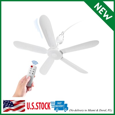 28'' Inch Ceiling Fan AC 110V/DC 12V Indoor Outdoor Gazebo Electric Fans