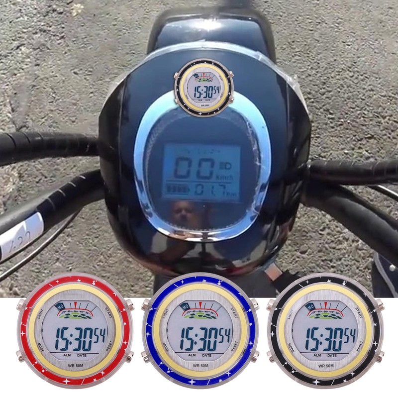 Watch Waterproof Stick-on Mount Glowing Watch Digital Clock