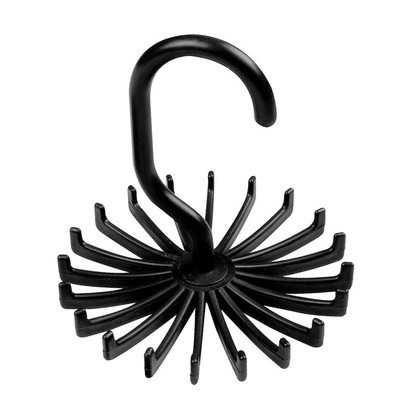Neck Tie Rack 360° Rotatable Hanger Organizer Scarf Belt Hook Storage Holder