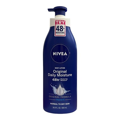 Nivea Original 48HR Daily Restoring Moisture Body Lotion Vitamin E 16.9 oz