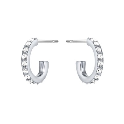 Eternity Mix Hoop Carrier Earring Made With Swarovski Crystals
