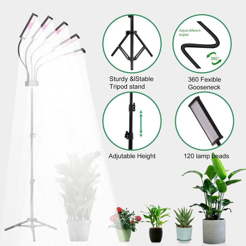 Kit Full Spectrum Plant Growing Lamp Us Plug Indoor Standing