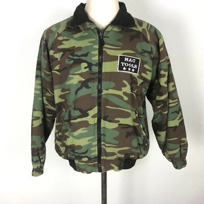 Vintage Mac Tools Jacket Mechanic Camo Green Black
