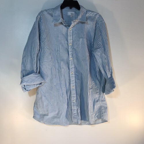 Sonoma Blue/White Striped Cotton Button-Up Men's Size L | eBay