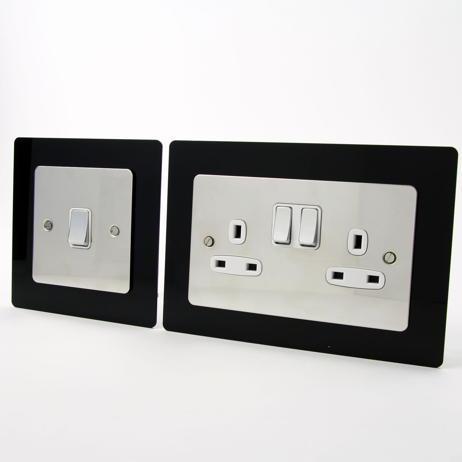 Trade Price Slimline Light Switch Socket Surrounds Wall Contrast