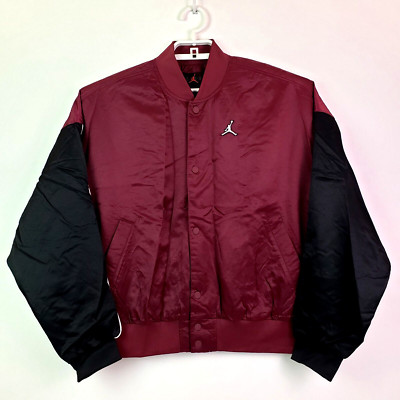 Nike Air Jordan Womens Size M Cherrywood Flight Renegade Bomber Jacket DV1414-64