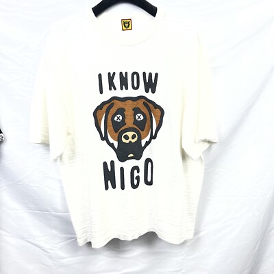 human made i know nigo victor 2xl white xxl tee t shirt KawsのeBay ...