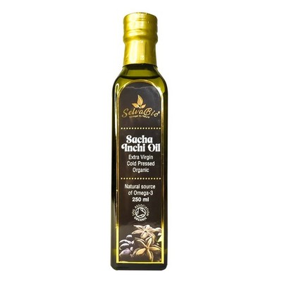 SelvaBio Organic Sacha Inchi Oil 250ml | Colombia | 48%+ Omega-3 | Vegan