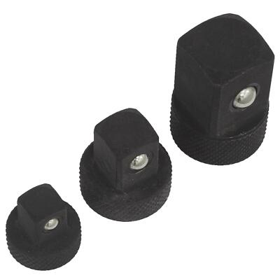 Sealey Low Profile Impact Socket Adaptor Set 3pc Manganese Phosphate Finish
