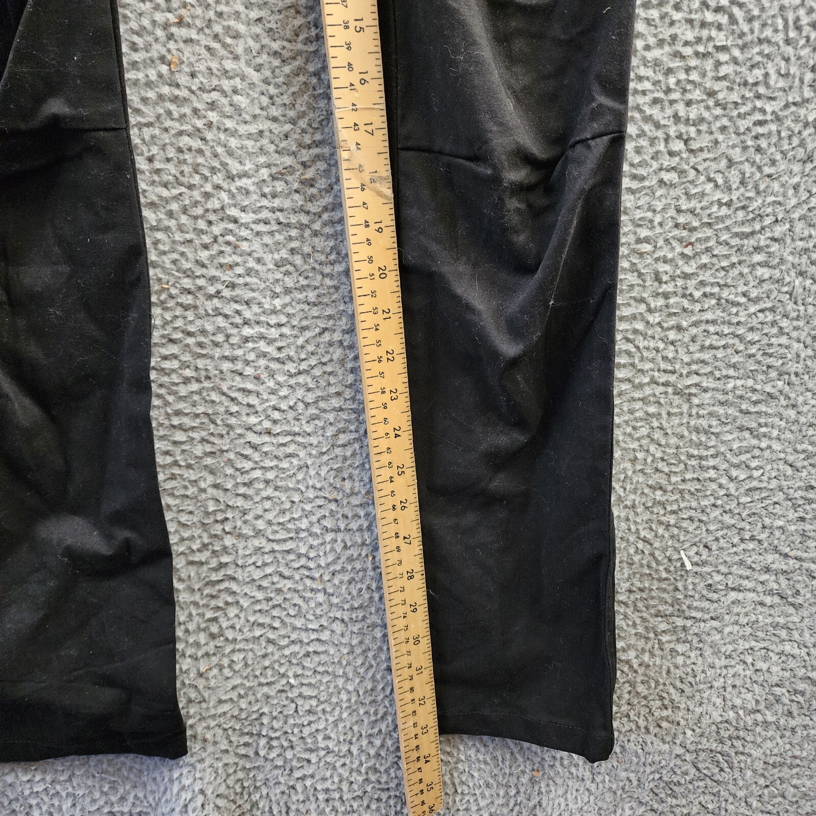 American Stitch Fixed Waist Pants Men's S Black Belt Loops Mid Rise Straight Leg - Picture 7 of 14