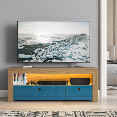 To 55'' Tvs Cabinets Entertainment Center Console 2 Storage 