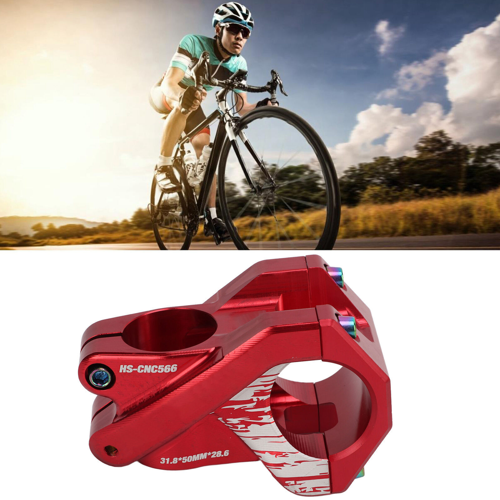 Mountain Bike Stem Aluminum Short Handlebar Stem 31.8x50mm Bicycle Accesories