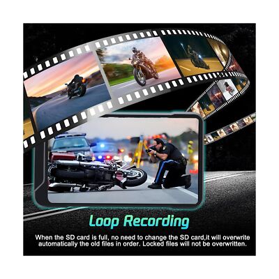 Geloo Motorcycle Dash Camera Support Wireless Apple Carplay & Android Auto, 1...