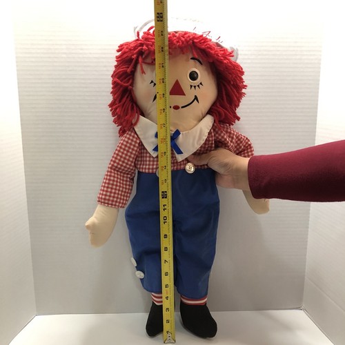 Rare VTG Raggedy Ann & Andy Dolls 24&rdquo; 80th & 85th Anniversary Dakin Applause Set