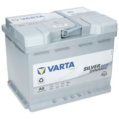 Starterbatterie VARTA AGM 60 Ah A8 12V 60Ah ersetzt 55 56 61 64 65 70 74 75 Ah