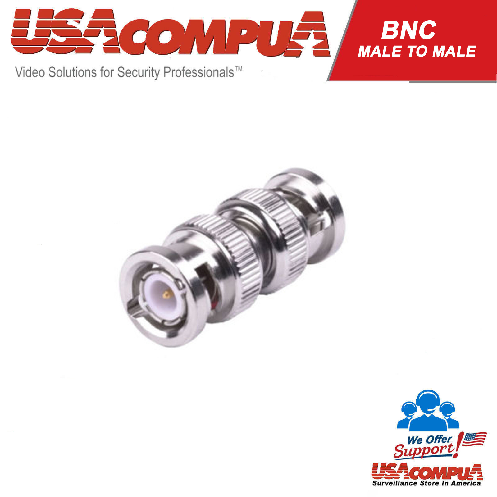 BNC Adapter  plug Male to BNC Male Connector straight M/M