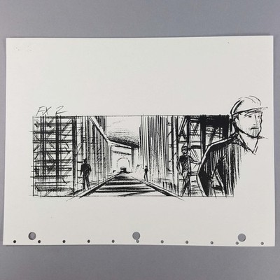 Speed VFX Storyboard Subway Tunnel Chase Workers on Tracks FX2 Production Used