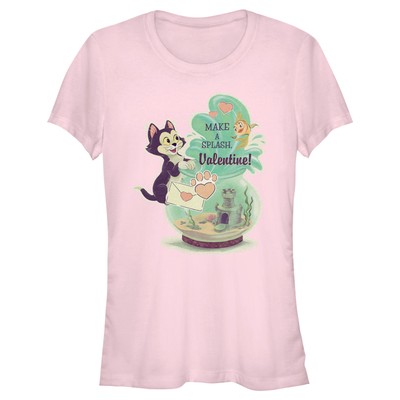 Junior's Pinocchio Make A Splash Valentine T-Shirt