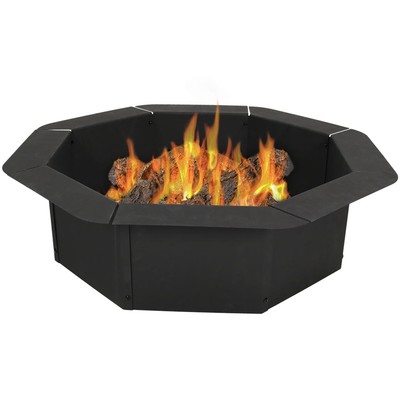 30 in Heavy-Duty Steel Octagon Above/In-Ground Fire Pit Liner by Sunnydaze