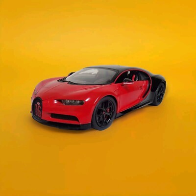 Burago Bugatti Chiron :  1:18 Scale : Diecast : Black & Red Color :  1/18:.